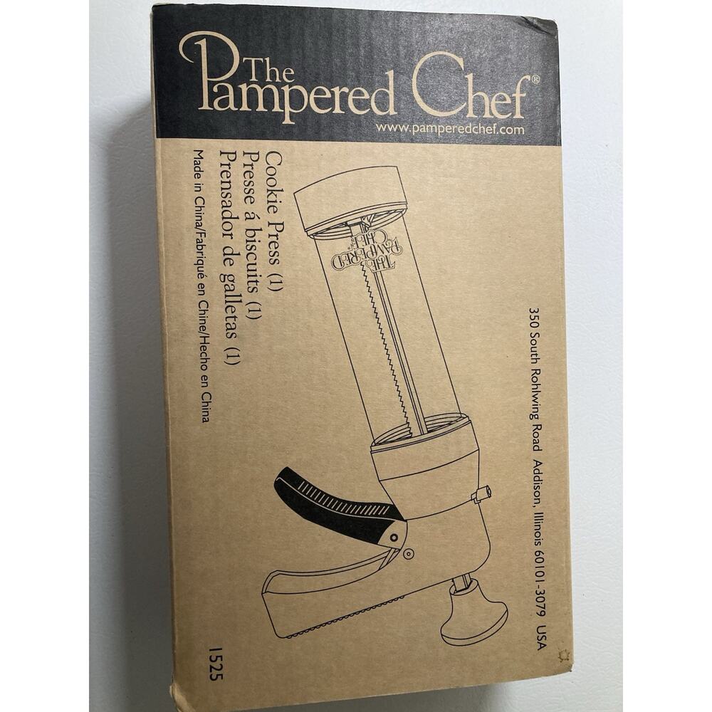 Pampered Chef Cookie Press #1525 - 16 Discs - Complete Set in Box
